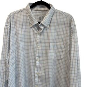 Peter Millar Plaid Button Down Long Sleeve Dress Shirt XXL‎